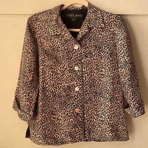 Vintage pure silk land lightweight button blazer blouse by Silk Land
